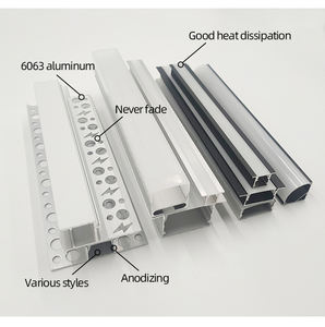 Perfil de Alumínio Para Fita de Iluminação LED de 1M 2M 3M, Perfil de Embutir Super Fino Para Uso Interno - Product Image 2