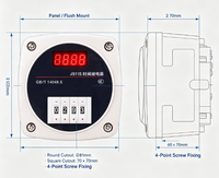 JS11S 数字显示时间继电器 99m 可编程通电延时定时器 3A AC 220V 380V DC 24V 4 位数字面板安装信号继电器