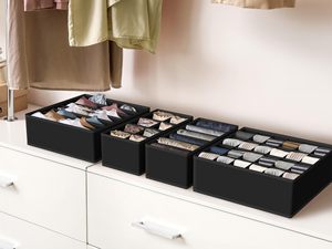 Organiseur de tiroir personnalisé pour vêtements, lot de 4 bacs de rangement pour commode, organisateurs de placard pour chambre d'enfant et séparateurs de rangement - Product Image 6