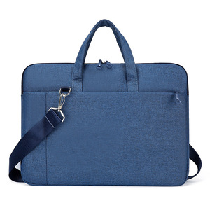 Polyester Thin Portable <b>Laptop</b> Bag Business-style Large Capacity Inner Sleeve Casual Solid Color Tote Bag with Handle. - Product Image 2