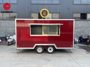 Remolque de Comida Móvil de Lujo Totalmente Equipado, Construcción de Acero Inoxidable y Aluminio, Compartimentos Aislados, Resistente a la Oxidación, para Tiendas de Comida y Barbacoa - Product Image 1