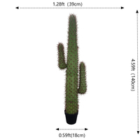 Grand Cactus Artificiel en Pot, Plante Succulente en PE, Décoration de Vitrine, Décoration Intérieure, Résistant aux UV, Écologique, Réaliste