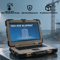 Ordinateur portable robuste 15,6 pouces I7-11390H RTX 3050 8 Go 512 Go Jaune Désert IP65 Logo personnalisé WiFi 6 5.2 Windows 11 Nouveau UE