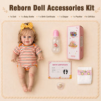 BAkwbwBY Poupée Reborn 24 Pouces Corps Souple Bébé Réaliste Douce Grande Poupée Jeu d'Imitation Cadeau Vente en Gros Enfants