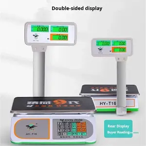 वाणिज्यिक छोटे टेबलटॉप इलेक्ट्रॉनिक स्केल हाथ रॉड 50 किलोग्राम क्षमता मूल्य गणना के साथ - Product Image 2