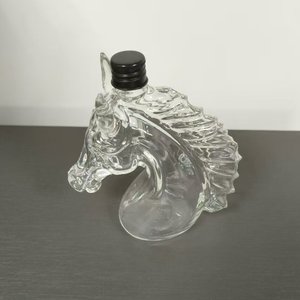 Bouteille en verre de silex à tête de cheval animale personnalisée de 350ml avec couvercles en aluminium avec bouchon pour vin <span class=keywords><strong>vodka</strong></span> whisky alcool - Product Image 5