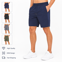 Shorts de sport pour hommes à taille élastique avec cordon de serrage, doux, respirants, séchage rapide, personnalisables OEM, pour la course, la gym, l'entraînement et les loisirs