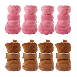 Conjunto de 4 Pares de Sapatos Laváveis para Animais de Estimação, Confortáveis, Antiderrapantes, Botas de Inverno Quentes para Cães, Respirável para Cães e Gatos - Product Image 1