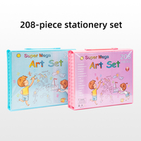 Fournitures artistiques scolaires pour enfants, jouets de dessin, peinture, papeterie, ensemble de crayons de couleur, De Arte, 208 pièces, ensembles d'art