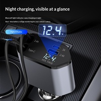 Cargador de Coche con Carga Rápida Modelo 2026 12-24V Puertos Tipo-C y USB Carga por Cable Compatible con Huawei Apple Certificado RoHS