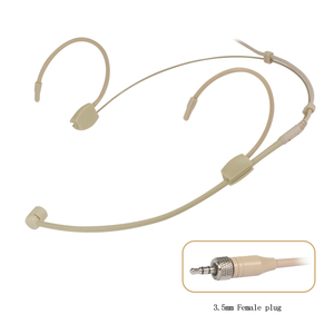 Auriculares de color de piel con forma de corazón apuntando con doble gancho para la oreja auriculares puesta en escena abeja auriculares micrófono - Product Image 6