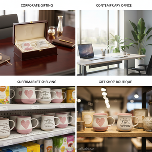 <span class=keywords><strong>Mug</strong></span> à café en céramique avec impression de logo <span class=keywords><strong>personnalisé</strong></span> pour cadeau de sœur, motif de cœur mignon, tasse à thé en porcelaine avec poignée - Product Image 4