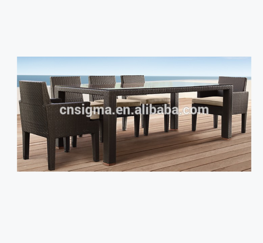 Уличный обеденный стол, стул, шезлонг, ресторан, патио, садовые наборы из ротанга для столовой