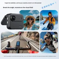 Cámara Deportiva de Acción Y360 ABS 2026, Nueva de Fábrica, Fijación en el Pecho para Ciclismo, 4K HD, Antivibración, Pantalla Abatible, Panorámica 360, Venta al Por Mayor