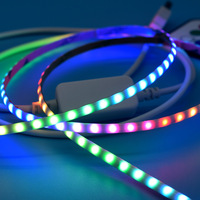 Tira de Luces LED COB Digitales Direccionables Individualmente, DC5V FCOB 5mm XGB1338 (WS2812B) RGB IC, 160 Píxeles/m, Color de Ensueño