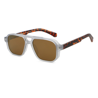 Offre Spéciale Lunettes de soleil carrées à double pont en PC Lunettes de soleil multicolores pour usage quotidien Stock prêt à l'emploi