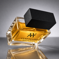 Flacon de parfum vide personnalisé de 30 ml, 50 ml, 100 ml, contenant en verre rectangulaire transparent avec bouchon en bois noir