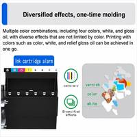 Impressora UV de precisão com 3 cabeças i3200 e verniz brilhante, máquina UV de 600x900mm para acrílico, vidro e metal.