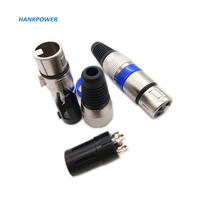 Connecteurs XLR Microphone, mâle et femelle, 3 broches, coque métallique, pièces