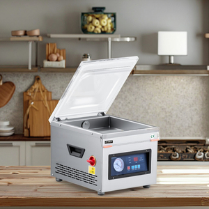 เครื่องซีลสูญญากาศไฟฟ้าอัตโนมัติแบบห้องเดียวสำหรับการบรรจุภัณฑ์เนื้อสัตว์/ปลา/สินค้าอื่นๆ พร้อมปั๊มทองแดงขนาด 2.0 ลิตร - Product Image 1