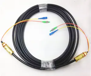 Cable flexible de fibra óptica impermeable blindado de 2 vías