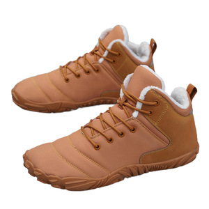 Bottes d'hiver pour hommes, hauteur cheville, en faux daim, doublure peluche, semelle extérieure antidérapante en caoutchouc, semelle intérieure EVA épaisse et chaude, bout fermé, pour l'extérieur - Product Image 5