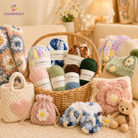 Wholesale 100% Polyester Chenille Yarn High Tenacity Colorful Fancy Yarn for Hand Knitting & Crochet Baby Crafts