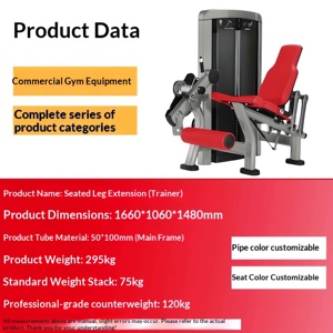 Machine d'<span class=keywords><strong>extension</strong></span> des jambes en acier de qualité commerciale avec assise, pile de poids réglable, capacité de charge utilisateur MAX 250 kg, entraînement de force des quadriceps - Product Image 4