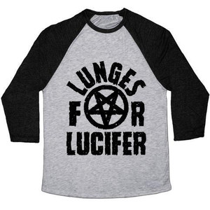 Lunges for Lucifer Unisex Tri-Blend <b>Baseball</b> <b>Tee</b> - Product Image 1