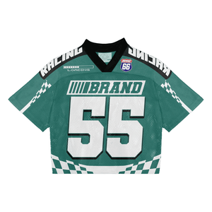 Camiseta de Verano para Hombre, de Manga Corta, con Hombros Caídos, de Malla, Estilo Boxy, 100% Poliéster, Transpirable, Ligera, Tallas Grandes, de Secado Rápido, con Logotipo Personalizado - Product Image 3