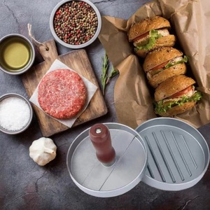 Picadora de carne con mango de aluminio <span class=keywords><strong>para</strong></span> hacer <span class=keywords><strong>hamburguesas</strong></span>. <span class=keywords><strong>Molde</strong></span> circular <span class=keywords><strong>para</strong></span> empanadas de carne <span class=keywords><strong>para</strong></span> uso en la cocina. Prensa carne <span class=keywords><strong>hamburguesas</strong></span> - Product Image 4