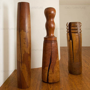 IDAO Creative - <span class=keywords><strong>Pilar</strong></span> Totem <span class=keywords><strong>de</strong></span> Madera Tallada a Mano, Estilo Retro Nostálgico, para Decoración <span class=keywords><strong>de</strong></span> Sala <span class=keywords><strong>de</strong></span> Estar - Product Image 2