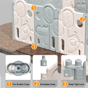 Le meilleur parc pliant pour enfants au monde en plastique pour bébé grande clôture parc de sécurité avec toboggan et balançoire 1 ensemble parc pour tout-petits en vente - Product Image 2