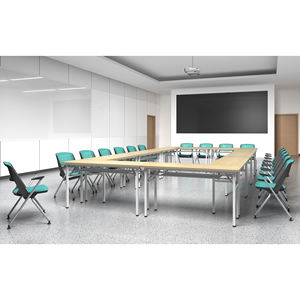 โต๊ะไม้ฝึกแบบโมเดิร์นเฟอร์นิเจอร์สำนักงานแบบพับได้อย่างอิสระสำหรับห้องประชุม - Product Image 1