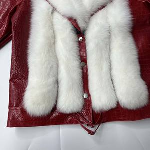 Style personnalisé Grande Taille En Cuir Véritable Croc Véritable Fourrure De Renard Veste Femmes Manteau De Fourrure En Cuir - Product Image 5