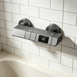 Mitigeur de douche thermostatique en laiton haute pression à touches piano LED, économie d'eau, anti-corrosion, autonettoyant, EN817CE, pour hôtel, 5 ans de garantie - Product Image 1
