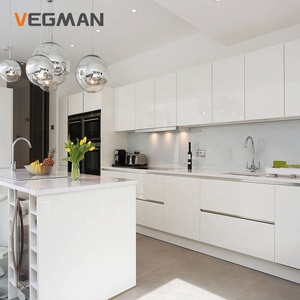 Complete <strong>Flat</strong> <strong>Pack</strong> <strong>Kitchen</strong> Cabinets Australian Standard Glossy White Cupboards Modular <strong>Kitchen</strong> Cabinetry Wholesale With <strong>Island</strong> - Product Image 2