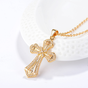Trending Goods <span class=keywords><strong>925</strong></span> Joyas <span class=keywords><strong>de</strong></span> <span class=keywords><strong>plata</strong></span> esterlina Collar cruzado <span class=keywords><strong>de</strong></span> <span class=keywords><strong>plata</strong></span> chapado en oro Diseños 30 gramos - Product Image 3