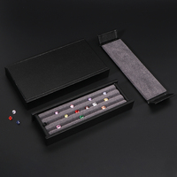 HUAYUE Emballage de pierres précieuses en velours de luxe Plateau d'affichage Boîte de pierres précieuses Aimants en cuir PU Boîte de rangement pour bijoux en diamant