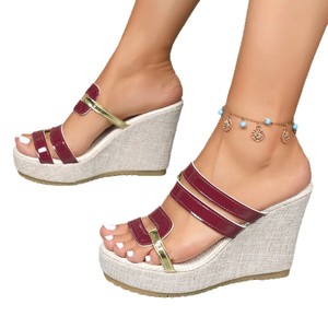 <span class=keywords><strong>Pantoufles</strong></span> à talons en pente d'extérieur 2025 été polyvalent à la mode <span class=keywords><strong>éponge</strong></span> gâteau semelle épaisse <span class=keywords><strong>pantoufles</strong></span> pour femmes <span class=keywords><strong>pantoufles</strong></span> décontractées à bout ouvert - Product Image 5