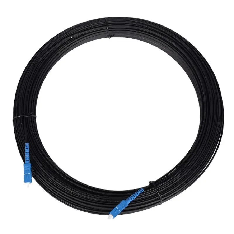 Ftth 1 2 core 2mm * 5mm FRP פלדת חוט פנימי/חיצוני סיבים אופטי תיקון כבל כבל SC/APC UPC G657A LSZH זרוק כבל תיקון כבל