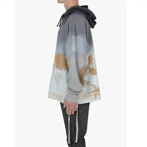 Vente flash, style unique, sweat-shirts pour hommes en coton mélangé, lavage à la pierre, impression tie-dye, sweat-shirts oversize d'hiver - Product Image 5