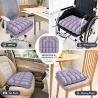 Coussin de siège gonflable ergonomique en TPU respirant avec grille d'aération pour soulagement de la pression, antidérapant, pour chaise de bureau, OEM