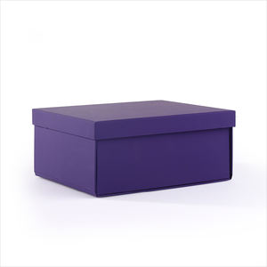 Caja plegable personalizada púrpura al por mayor, tapa separada, materiales reciclados, laminado mate, papel de impresión en relieve, CAJA PLEGABLE impresa - Product Image 3