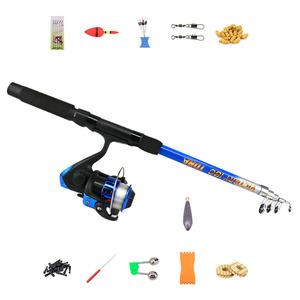 <span class=keywords><strong>Canne</strong></span> à pêche avec moulinet, matériel de guidage, pour enfants, d'âge moyen et débutants - Product Image 1