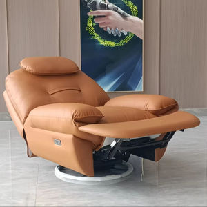 Sofá cama individual de cuero eléctrico reclinable, sillón de una plaza, sillón de hotel, sofá columpio y mecedora, directo de fábrica - Product Image 2