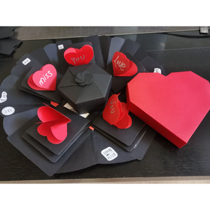 Personnalisé Noël Grande <span class=keywords><strong>Surprise</strong></span> Coeur Cadeau de Mariage Boîte à Bijoux Explosion <span class=keywords><strong>Surprise</strong></span> <span class=keywords><strong>Album</strong></span> <span class=keywords><strong>Photo</strong></span> Boîtes - Product Image 2