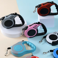Laisse de chien rétractable automatique en plastique solide avec rubans, accessoires pour animaux de compagnie écologiques, produits pour animaux de compagnie