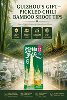 Légumes en conserve : Légumes de bambou marinés, acidulés, épicés, croustillants, prêts à consommer, saveur Guizhou, vente en gros