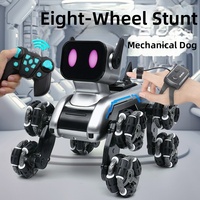 Huvelon Voiture Robot Chien RC 8 Roues, Contrôle par Geste, Transformable, Grimpant, Électrique, Intelligent